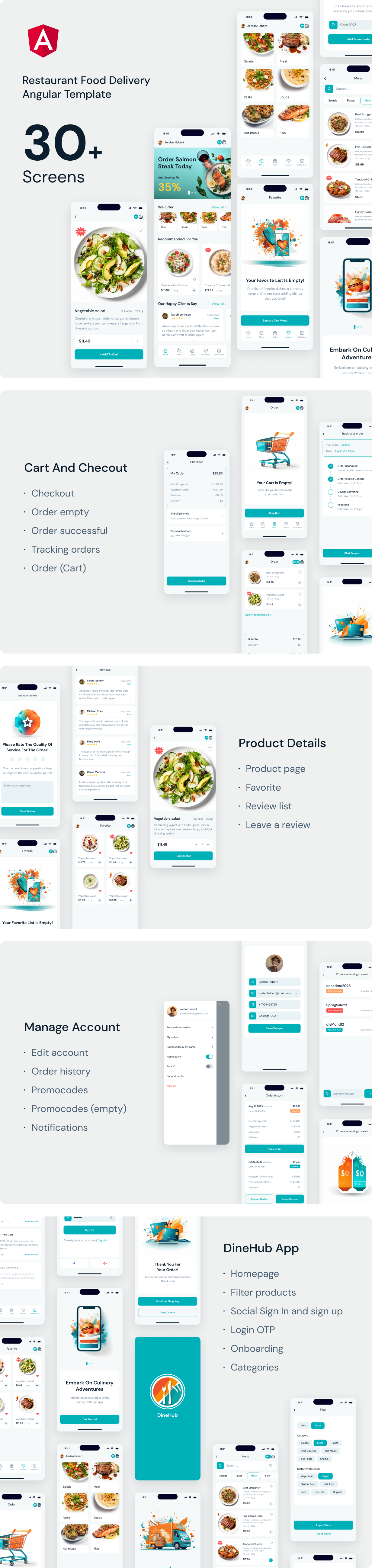 DineHub - Restaurant Food Delivery Angular Mobile App | PWA - 1